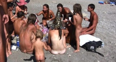 The vast oceanfront 1 Full HD video - Support and mutual understanding are important in the nudism movement