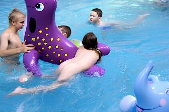 Indoor Waterside Day photo gallery - Joy and pleasure are an integral part of the nudist and naturist experience