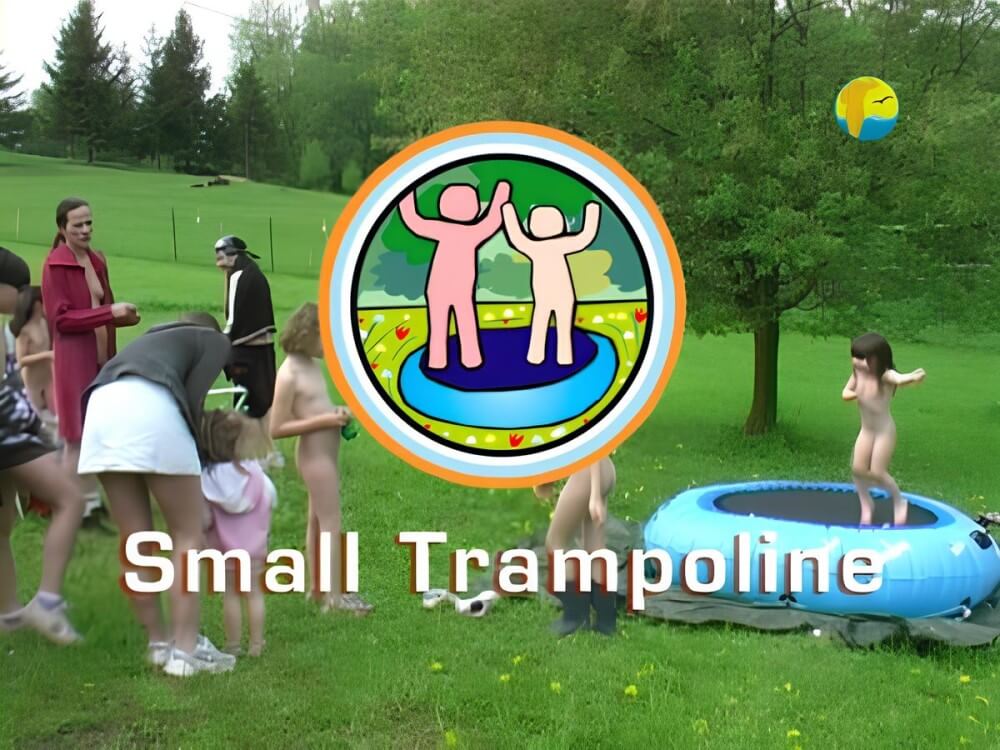 Naturist Freedom: Small Trampoline - Advocates of naturism and nudism live in harmony with nature