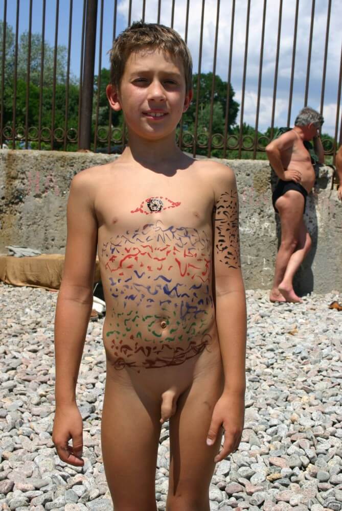 Father and Daughter Painted pics - Nothing kept the clothes on my body