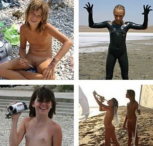 Naturism photo gallery # 3 - Blending in with the crowd of nudists