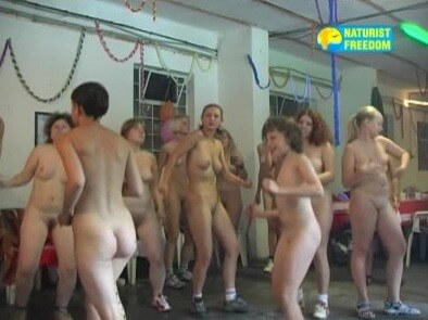 Naturist Freedom: Discotheque in a Cellar - Getting rid of swimsuits