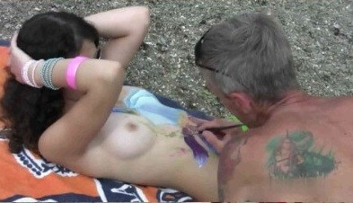 Body Art Nudist Beach 1 Full HD video - Naturism and environmental awareness in the modern world