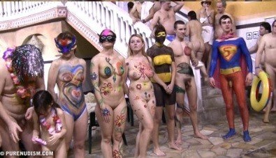 Body paint award lines Full HD - Living in harmony with nature is a defining characteristic of the naturist and nudist community