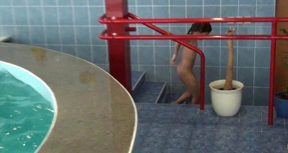 Indoor Swim Exercise - Many naked men and women