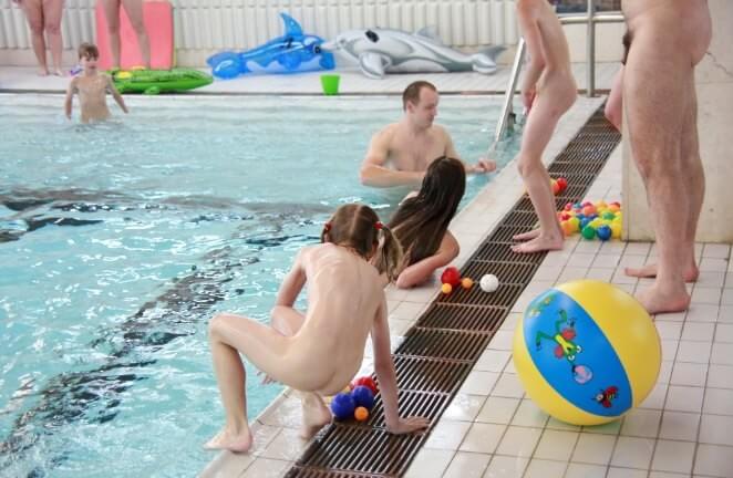 Nude family in the pool photos - Share the philosophy of naturism